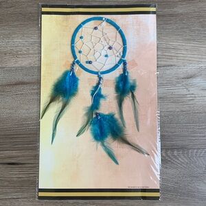 Blue Dreamcatcher Feathers Bohemian Feathered Dream Catcher Native American 🆕